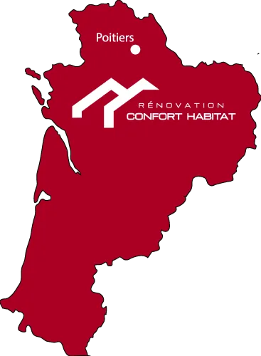 Carte des zones d'intervention de Rénovation Confort Habitat